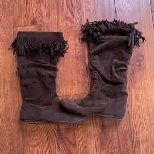 👗Brown Moccasin Style Boots